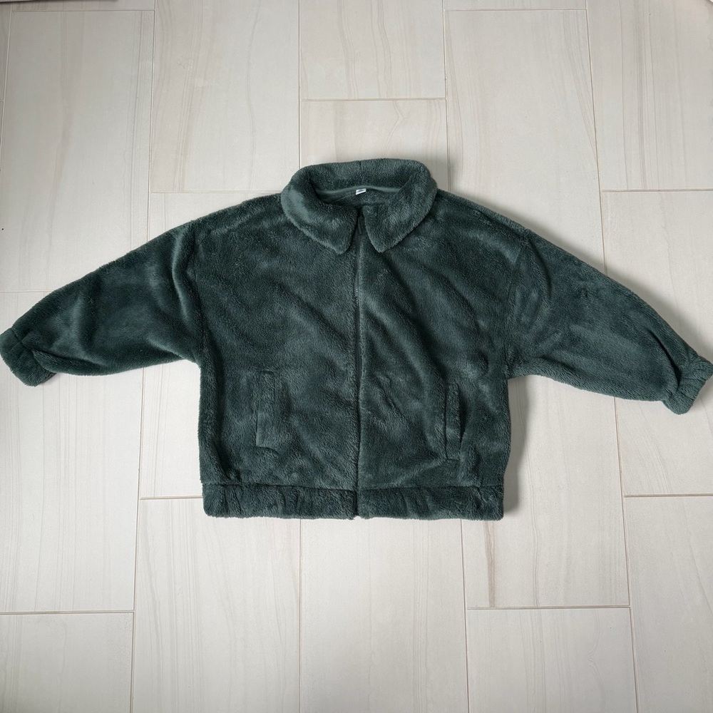 Old Navy Soft Fleece Dark Green Jacket